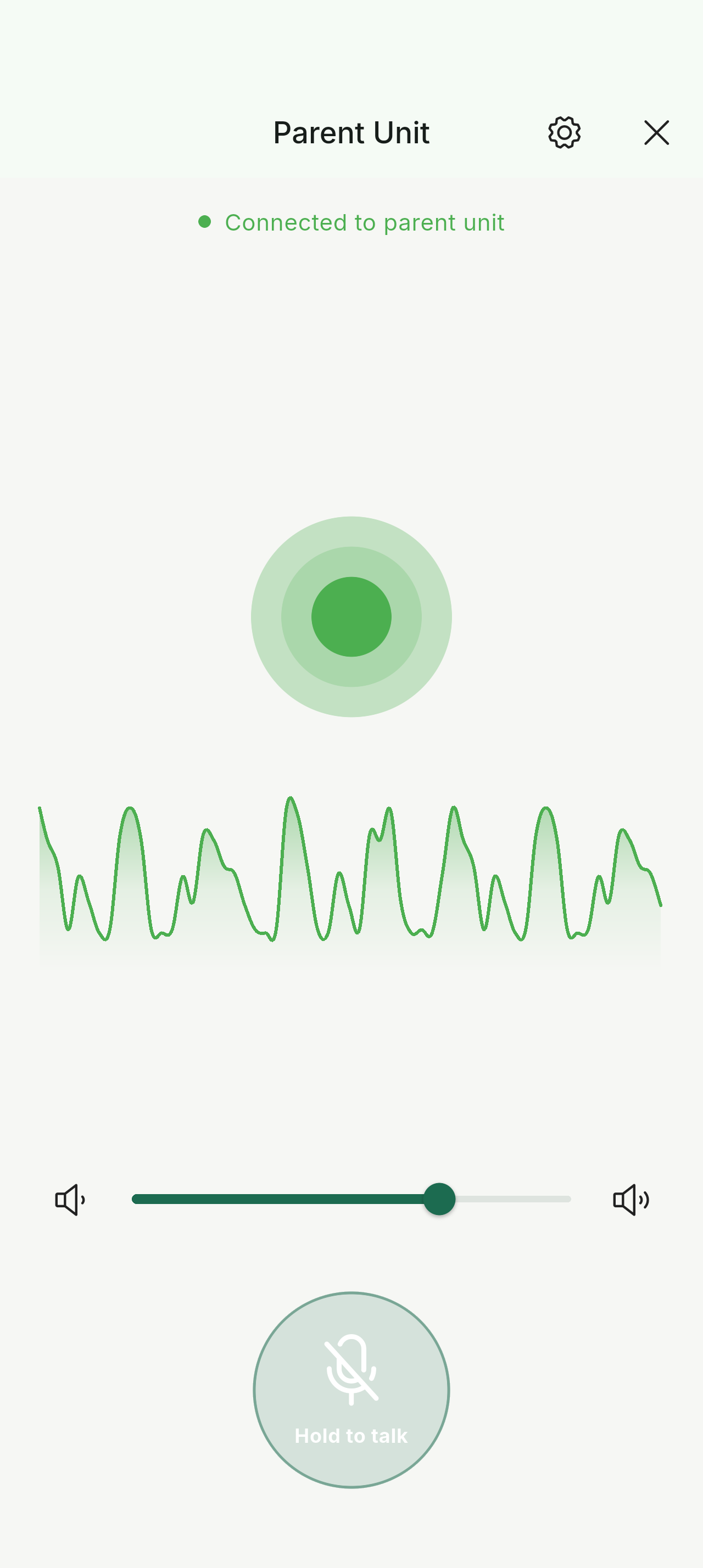 Vaava babyövervakare föräldraenhetsskärm