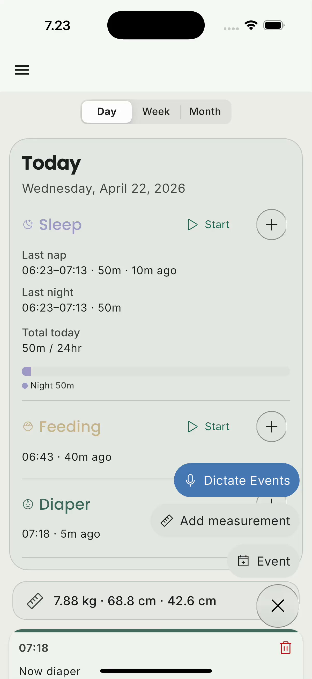 Vaava tillväxtmätningsskanningsflöde skärminspelning